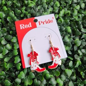 Kids Christmas Boot Earrings